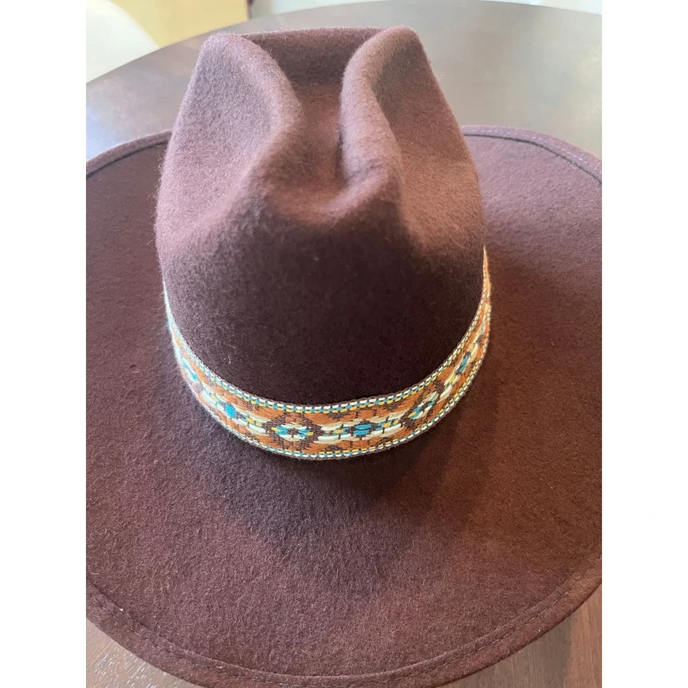 Sears Wool Hat Woman's 6 3/4 Brown Excellent Outback Southwestern Fedora